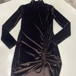 Dark purple velvet dress